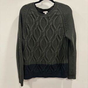 GAP Dark Green Cable Knit Sweater